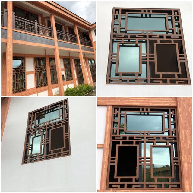 新农村改造花格门窗 仿古铝花格窗加工定制引领新潮流